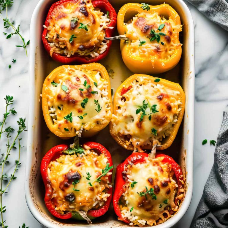 Easy Stuffed Bell Peppers With Rice 2